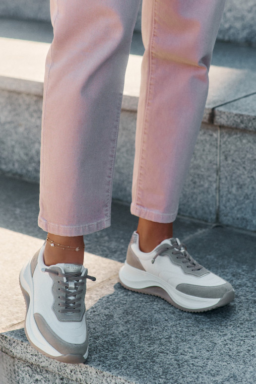 zo semišu Tenisky model obuvi Dámske s platformou Big Star RR274A344 HI-POLY SYSTEM béžová