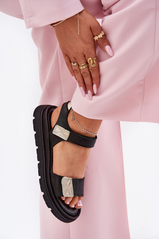 Dámske sandále Dámske s platformou Zazoo 40443 čierna Dámske sandále Dámske s platformou Zazoo 40443 čierna