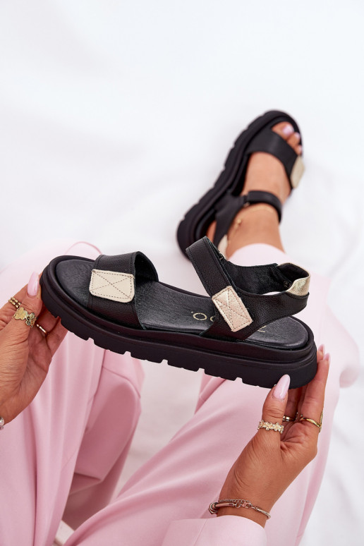 Dámske sandále Dámske s platformou Zazoo 40443 čierna Dámske sandále Dámske s platformou Zazoo 40443 čierna