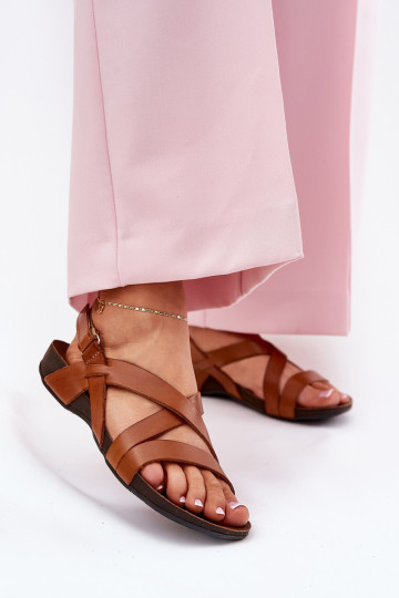 rovná sa Dámske sandále Dámske Zazoo 40032 Hnedá farba