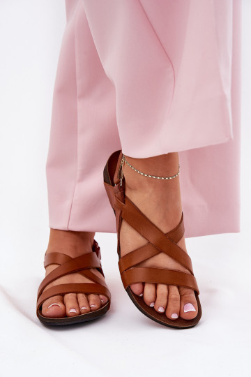 rovná sa Dámske sandále Dámske Zazoo 40032 Hnedá farba 2