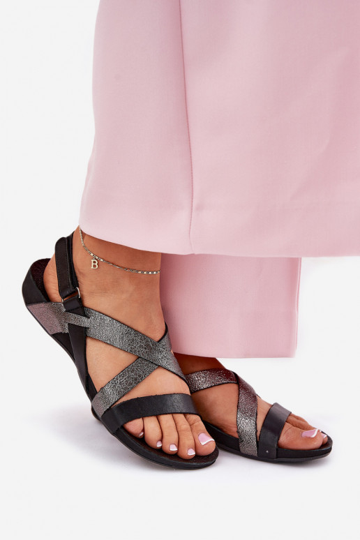 rovná sa Dámske sandále Dámske Zazoo 40032 čierna