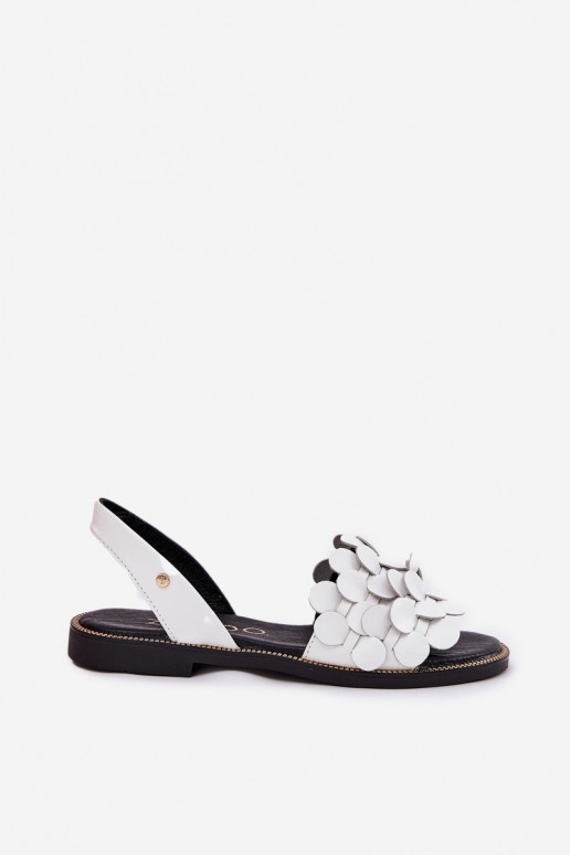 Dámske sandále so širokými podpätkami Zazoo 40425 biela farba Dámske sandále so širokými podpätkami Zazoo 40425 biela farba