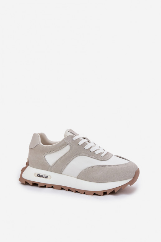 zo semišu Tenisky model obuvi s platformou Dámske Big Star RR274896 HI-POLY SYSTEM biely-sivá zo semišu Tenisky model obuvi s platformou Dámske Big Star RR274896 HI-POLY SYSTEM biely-sivá