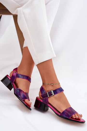 Dámske sandále Dámske s podpätkami Máciejka N6802-15 Ružová