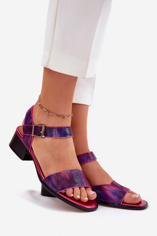 Dámske sandále Dámske s podpätkami Máciejka N6802-15 Ružová