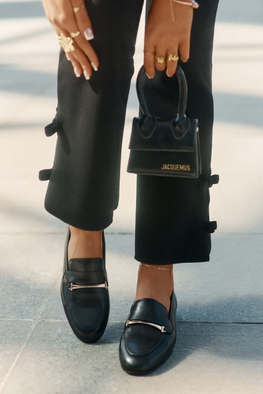 Kožené topánky dámske mokasíny Máciejka K6809-01 čierna Kožené topánky dámske mokasíny Máciejka K6809-01 čierna