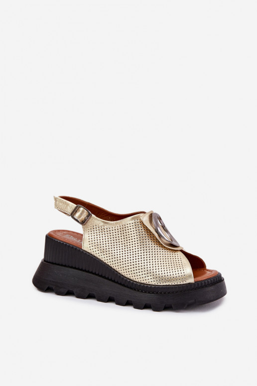 Dámske sandále Dámske Zapnuté INedge s ozdobami Artiker 56C0109 zlatej farby Dámske sandále Dámske Zapnuté INedge s ozdobami Artiker 56C0109 zlatej farby