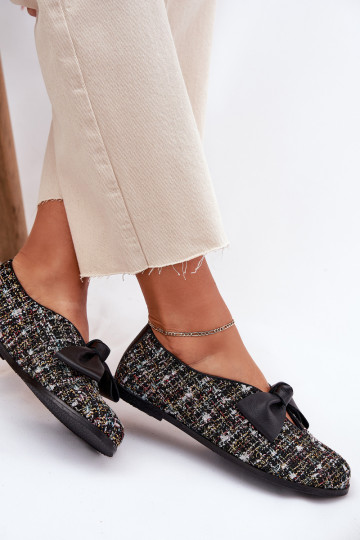 Balerínky so stuhami Laura Messi 2921 čierna