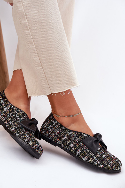 Balerínky so stuhami Laura Messi 2921 čierna Balerínky so stuhami Laura Messi 2921 čierna