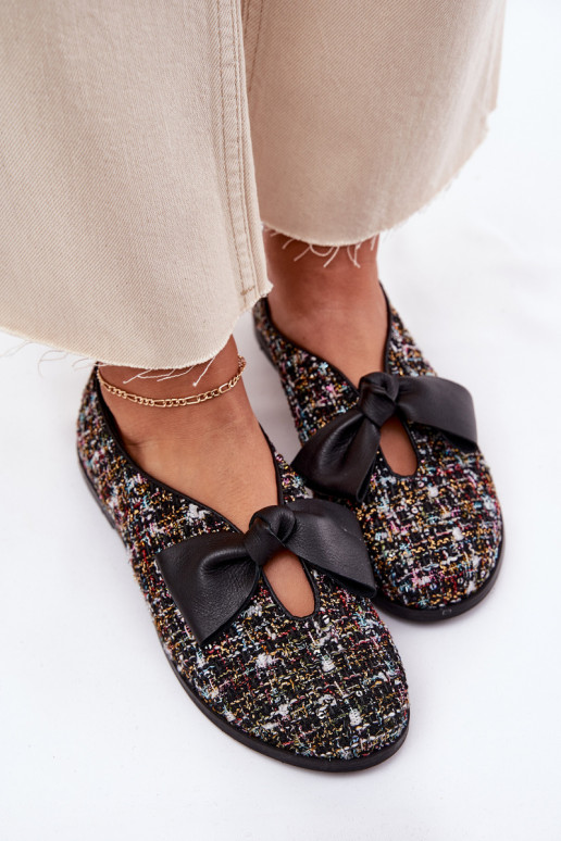 Balerínky so stuhami Laura Messi 2921 čierna Balerínky so stuhami Laura Messi 2921 čierna