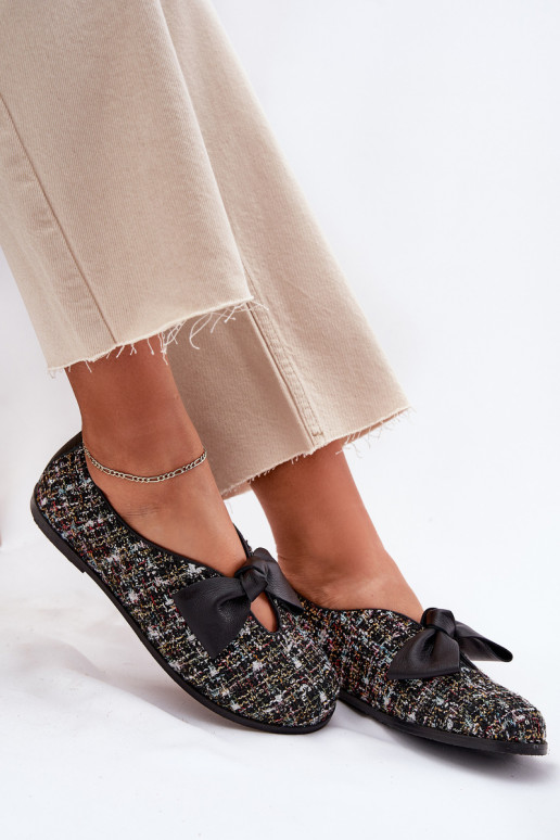 Balerínky so stuhami Laura Messi 2921 čierna Balerínky so stuhami Laura Messi 2921 čierna