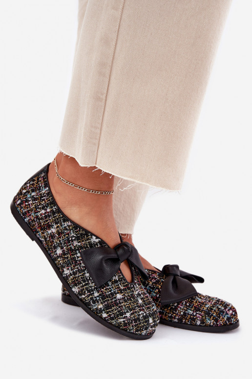 Balerínky so stuhami Laura Messi 2921 čierna Balerínky so stuhami Laura Messi 2921 čierna