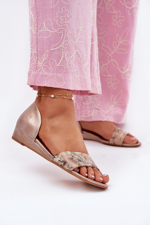 Dámske sandále Máciejka 01971-71 zlatej farby Dámske sandále Máciejka 01971-71 zlatej farby