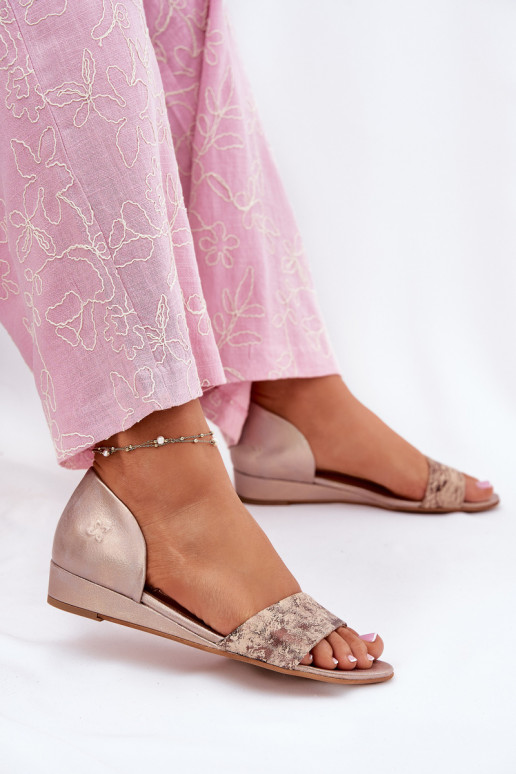 Dámske sandále Máciejka 01971-71 zlatej farby Dámske sandále Máciejka 01971-71 zlatej farby