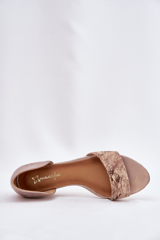 Dámske sandále Máciejka 01971-71 zlatej farby Dámske sandále Máciejka 01971-71 zlatej farby