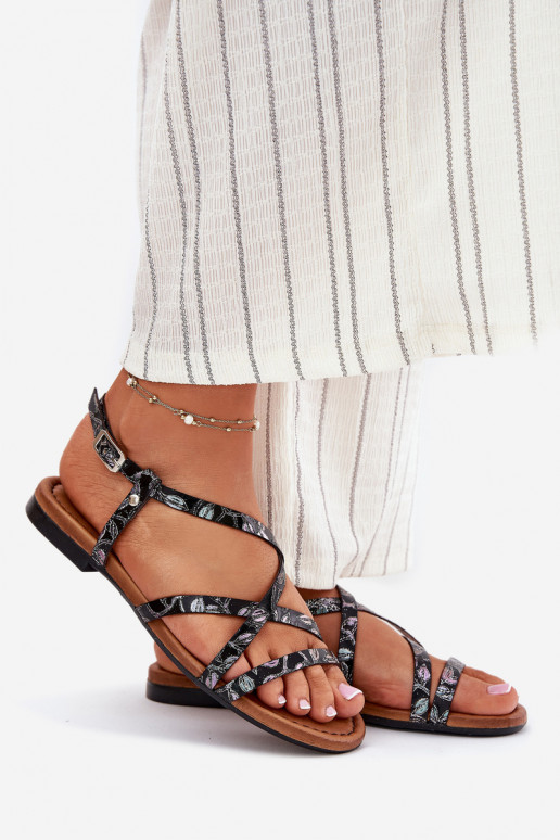 rovná sa Dámske sandále Dámske Máciejka 06635-05 čierna rovná sa Dámske sandále Dámske Máciejka 06635-05 čierna