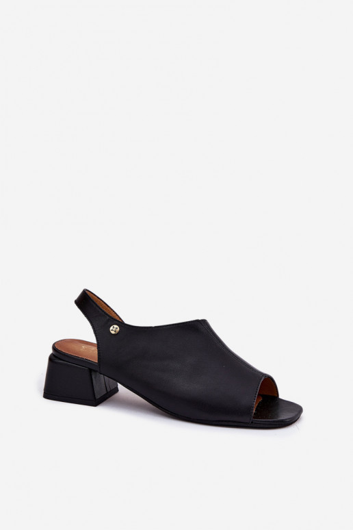 Dámske sandále Dámske Zapnuté Klocku Máciejka 06975-01 čierna Dámske sandále Dámske Zapnuté Klocku Máciejka 06975-01 čierna