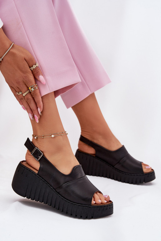 Dámske sandáleZapnutéturalnej Skóry Zapnuté INedge Artiker 54C0791 čierna Dámske sandáleZapnutéturalnej Skóry Zapnuté INedge Artiker 54C0791 čierna