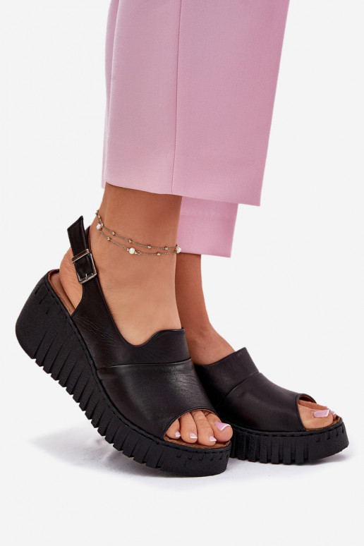 Dámske sandáleZapnutéturalnej Skóry Zapnuté INedge Artiker 54C0791 čierna Dámske sandáleZapnutéturalnej Skóry Zapnuté INedge Artiker 54C0791 čierna