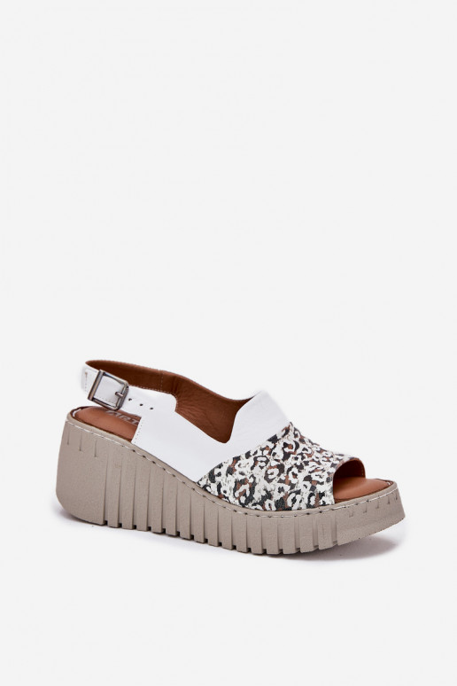 Dámske sandáleZapnutéturalnej Skóry Zapnuté INedge Artiker 56C0958 biela farba Dámske sandáleZapnutéturalnej Skóry Zapnuté INedge Artiker 56C0958 biela farba