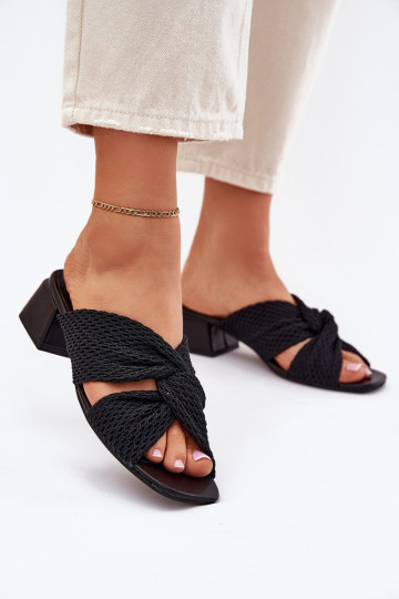 Dámske papuče Zapnuté Klocku Máciejka 06955-01 čierna 2