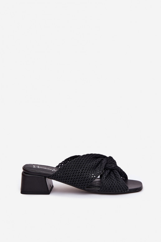 Dámske papuče Zapnuté Klocku Máciejka 06955-01 čierna Dámske papuče Zapnuté Klocku Máciejka 06955-01 čierna