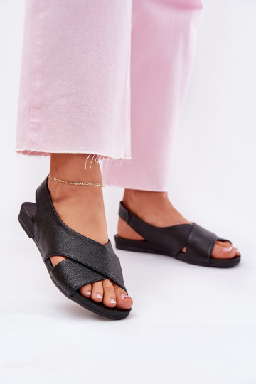 Zazoo 40407 sandále Kožené Dámske čierna