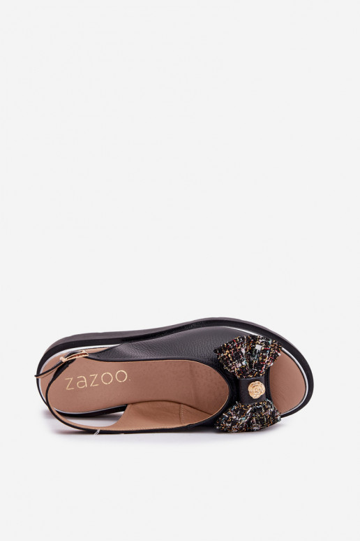 Dámske sandále Dámske Zapnuté INedge so stuhami Zazoo 1882 čierna Dámske sandále Dámske Zapnuté INedge so stuhami Zazoo 1882 čierna