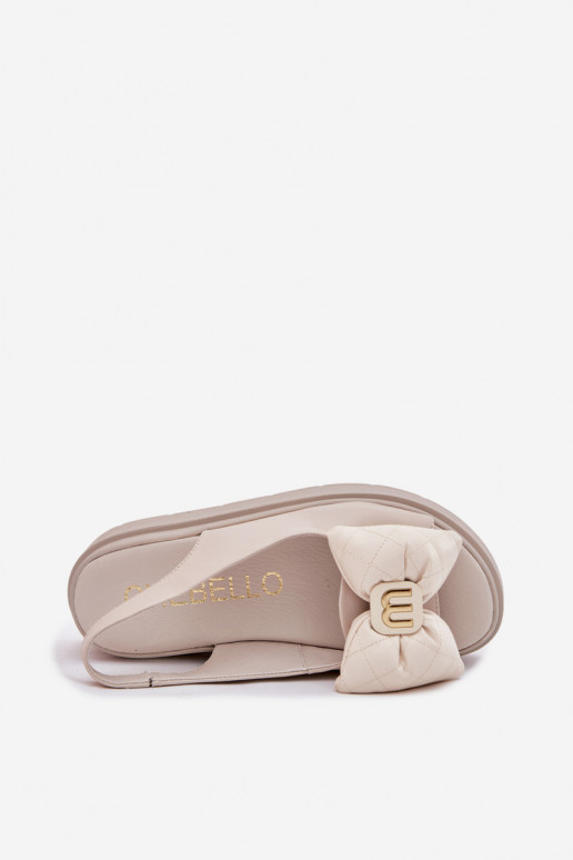 Dámske sandále Dámske s platformou so stuhami CheBello 4641 béžová