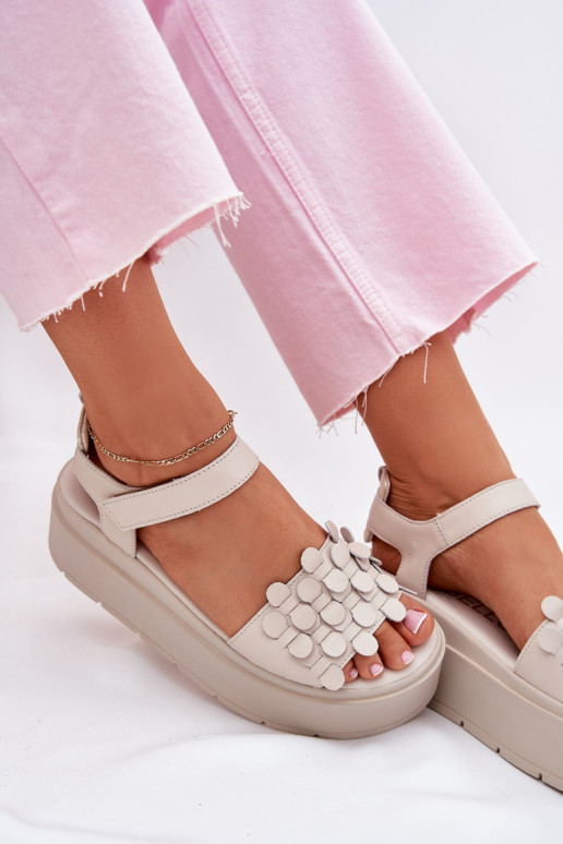 Dámske sandále Dámske s platformou CheBello 4701 béžová