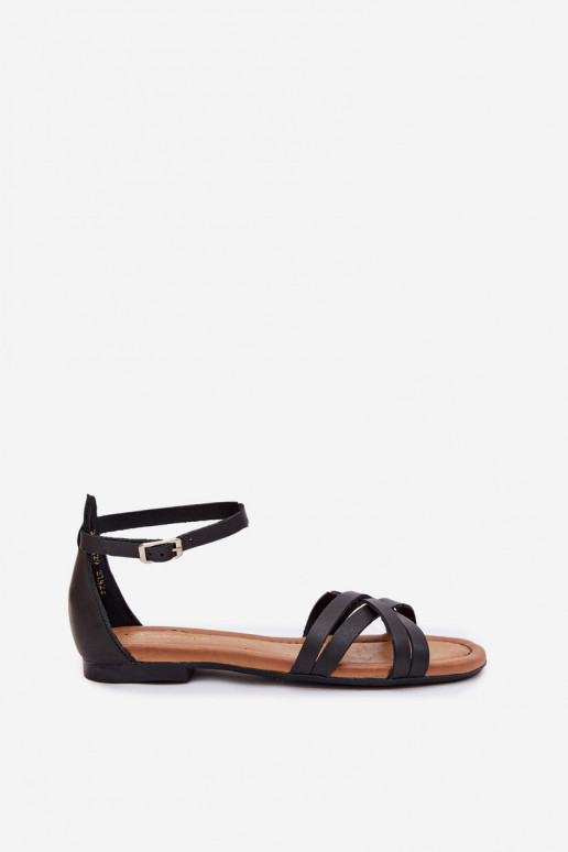 Dámske sandále Dámske so širokými podpätkami Máciejka 07029-01 čierna Dámske sandále Dámske so širokými podpätkami Máciejka 07029-01 čierna