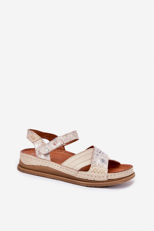 Dámske sandále Dámske s platformou Máciejka L7064-37 slonovina Dámske sandále Dámske s platformou Máciejka L7064-37 slonovina