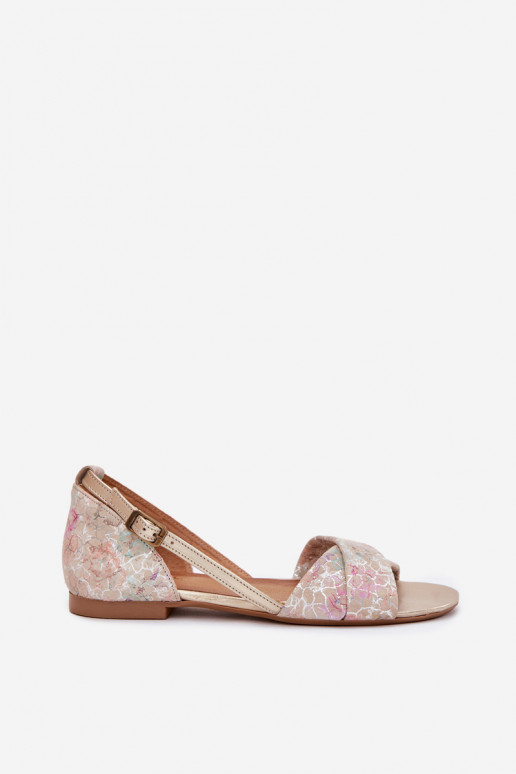 Dámske sandále rovná sa Máciejka 04614-22 béžová Dámske sandále rovná sa Máciejka 04614-22 béžová