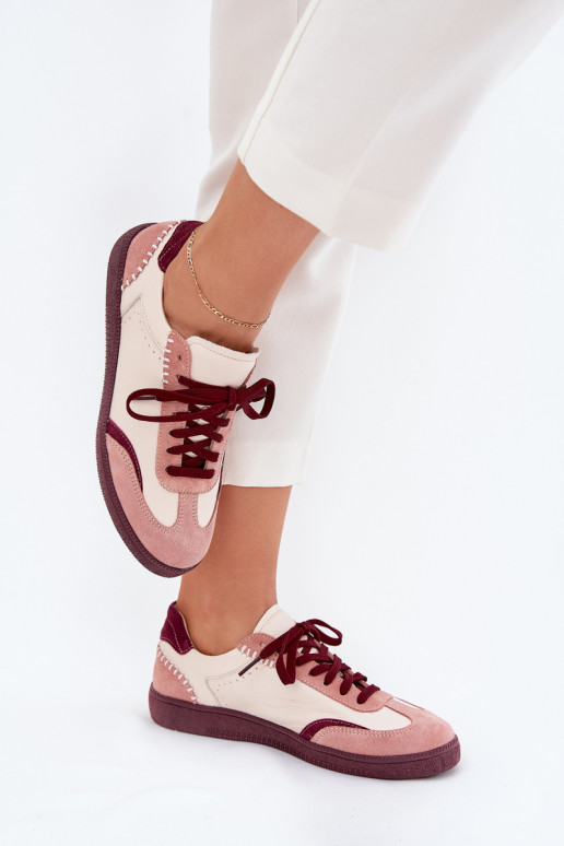 Kožené Tenisky model obuvi Dámske Zazoo N1202 Ružová Kožené Tenisky model obuvi Dámske Zazoo N1202 Ružová