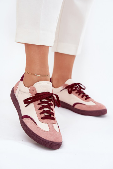 Kožené Tenisky model obuvi Dámske Zazoo N1202 Ružová 2