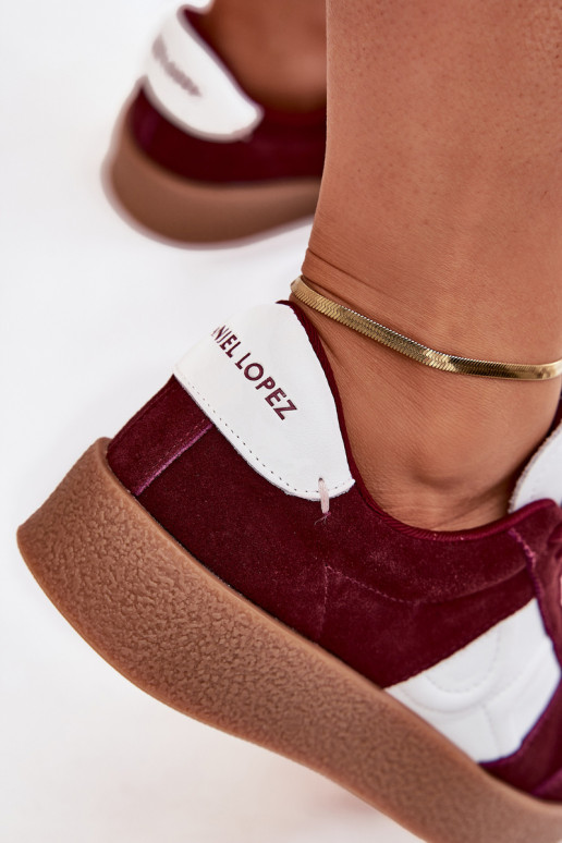 zo semišu Tenisky model obuvi Dámske Daniel Lopez Just Dare SS2D4023 bordová zo semišu Tenisky model obuvi Dámske Daniel Lopez Just Dare SS2D4023 bordová