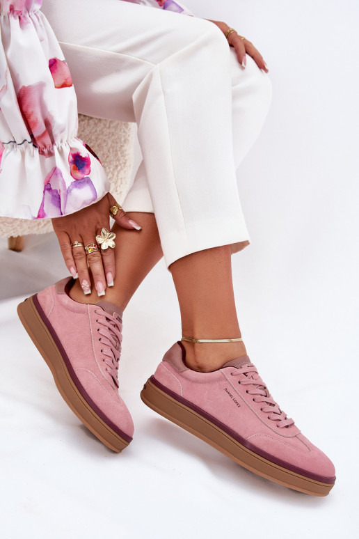 zo semišu Dámske Tenisky model obuvi Daniel Lopez Just Dare SS2D4010 Ružová zo semišu Dámske Tenisky model obuvi Daniel Lopez Just Dare SS2D4010 Ružová