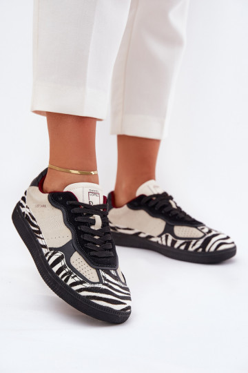 Tenisky model obuvi Dámske Daniel Lopez Just Dare SS2D4015 Zebra béžová