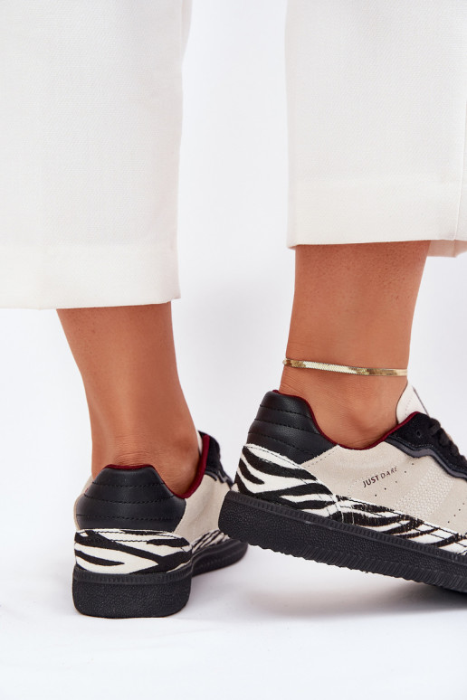 Tenisky model obuvi Dámske Daniel Lopez Just Dare SS2D4015 Zebra béžová Tenisky model obuvi Dámske Daniel Lopez Just Dare SS2D4015 Zebra béžová
