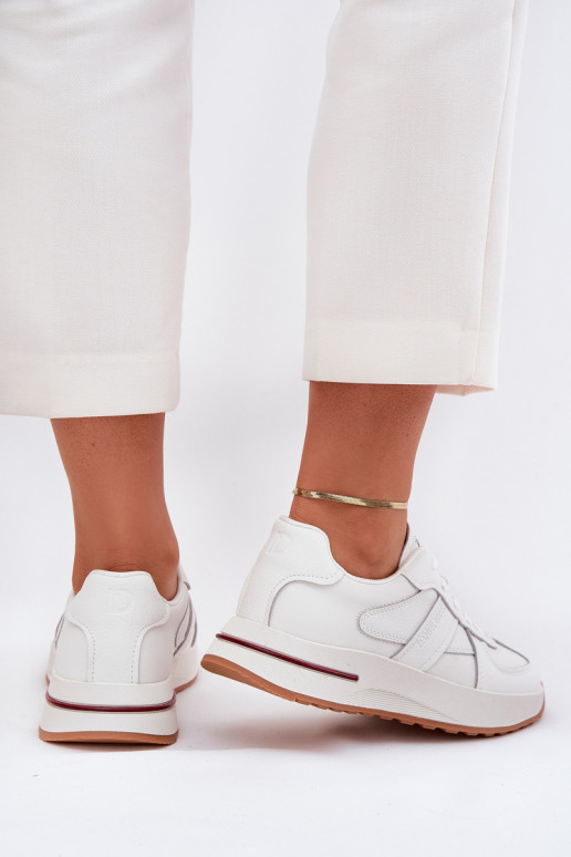 Kožené Tenisky Daniel Lopez Just Dare SS2D4042 biela farba