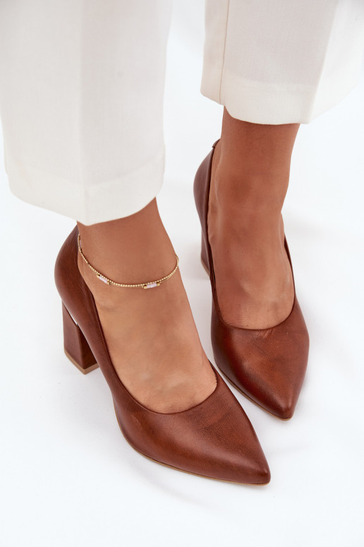 Kožené Topánky LeInski 3117 tmavohnedá