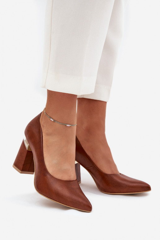 Kožené Topánky LeInski 3117 tmavohnedá