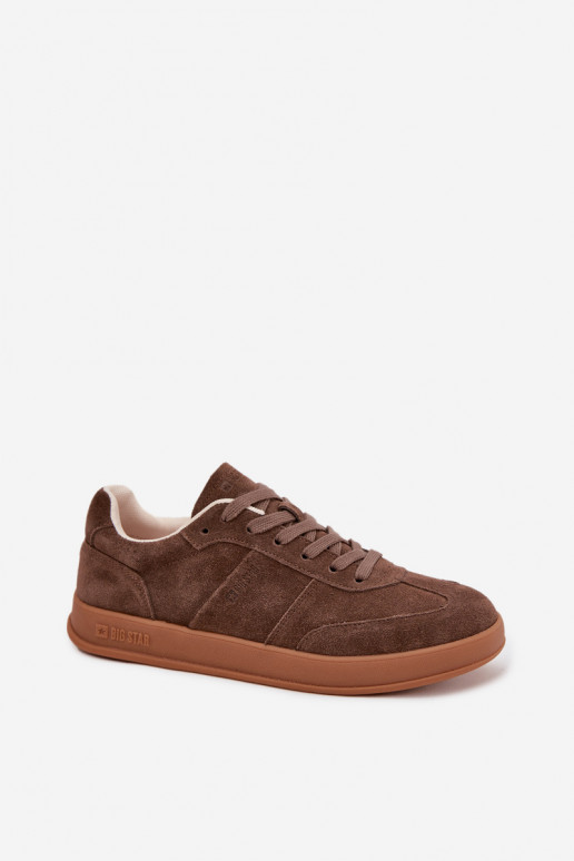 zo semišu Tenisky model obuvi Dámske Big Star SS274676 HI-POLY SYSTEM Hnedá farba zo semišu Tenisky model obuvi Dámske Big Star SS274676 HI-POLY SYSTEM Hnedá farba