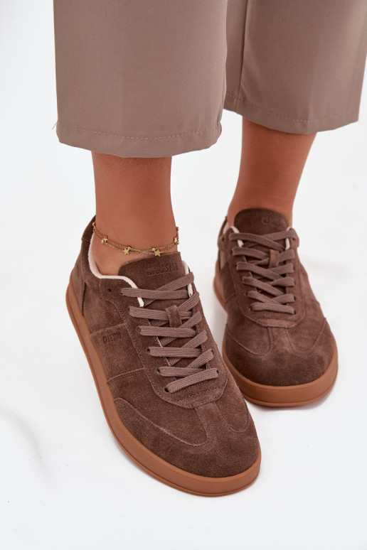 zo semišu Tenisky model obuvi Dámske Big Star SS274676 HI-POLY SYSTEM Hnedá farba zo semišu Tenisky model obuvi Dámske Big Star SS274676 HI-POLY SYSTEM Hnedá farba