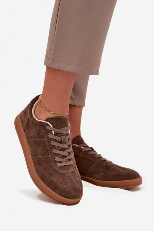 zo semišu Tenisky model obuvi Dámske Big Star SS274676 HI-POLY SYSTEM Hnedá farba zo semišu Tenisky model obuvi Dámske Big Star SS274676 HI-POLY SYSTEM Hnedá farba