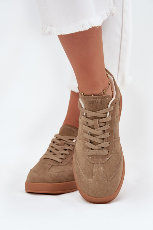 zo semišu Tenisky model obuvi Dámske Big Star SS274675 HI-POLY SYSTEM béžová