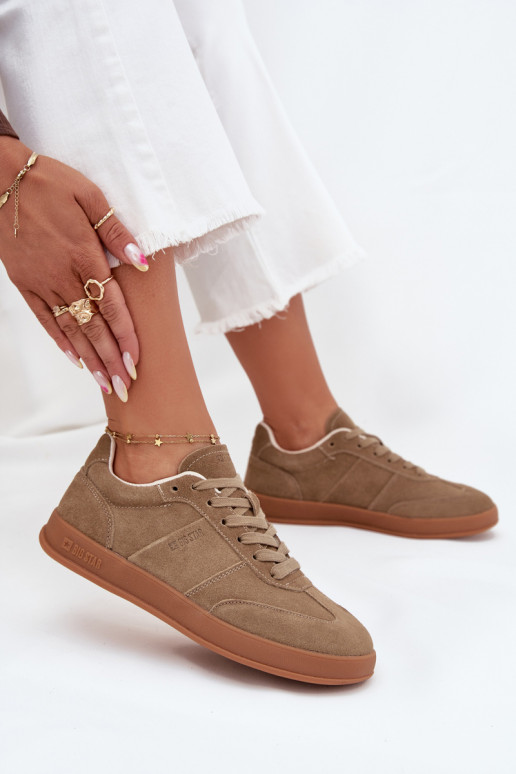 zo semišu Tenisky model obuvi Dámske Big Star SS274675 HI-POLY SYSTEM béžová