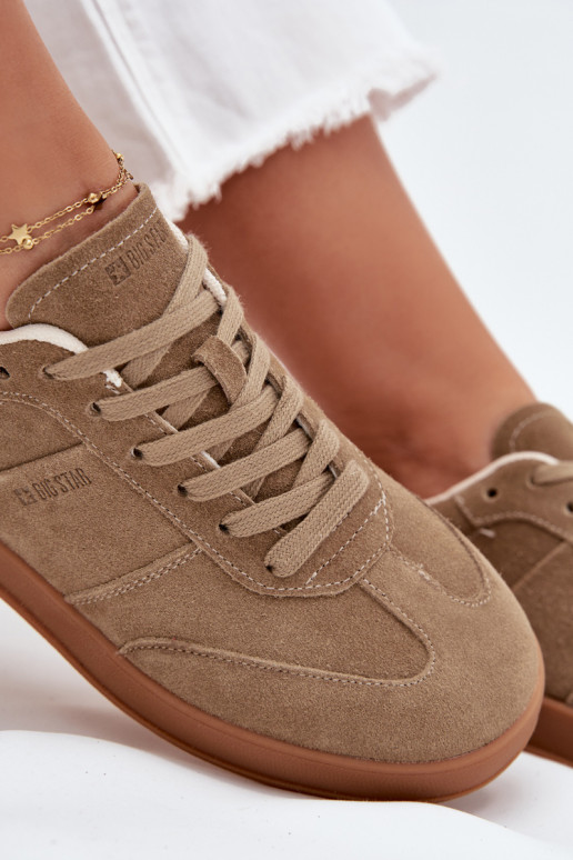 zo semišu Tenisky model obuvi Dámske Big Star SS274675 HI-POLY SYSTEM béžová