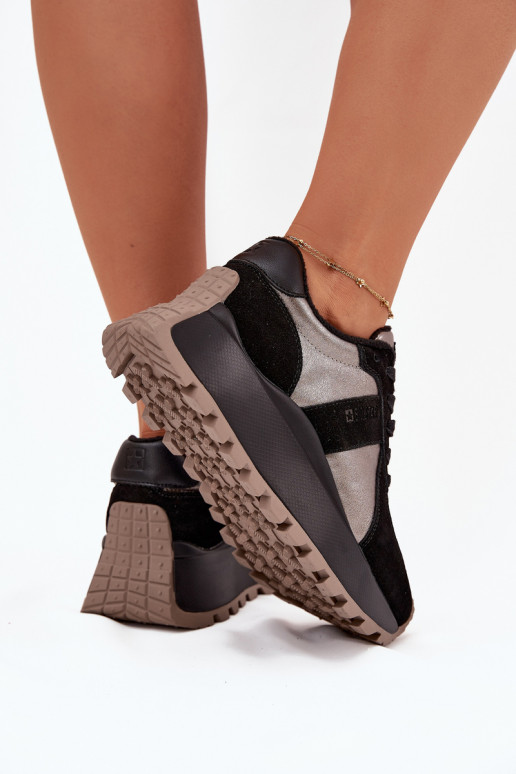 zo semišu Tenisky model obuvi Dámske zahriať sa s platformou Big Star OO274A217 HI-POLY SYSTEM čierna zo semišu Tenisky model obuvi Dámske zahriať sa s platformou Big Star OO274A217 HI-POLY SYSTEM čierna